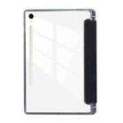 For Samsung Galaxy Tab S9 / S9 FE Carbon Fiber Clear Acrylic 3-Fold Leather Tablet Case(Dark Blue) - 3