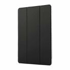 For Samsung Galaxy Tab S9 / S9 FE Carbon Fiber Clear Acrylic 3-Fold Leather Tablet Case(Black) - 2