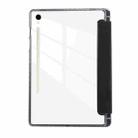 For Samsung Galaxy Tab S9 / S9 FE Carbon Fiber Clear Acrylic 3-Fold Leather Tablet Case(Black) - 3
