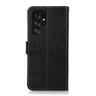 For Samsung Galaxy S25 Ultra 5G KHAZNEH Side-Magnetic Litchi Genuine Leather RFID Phone Case(Black) - 3