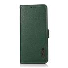 For Samsung Galaxy S25 Ultra 5G KHAZNEH Side-Magnetic Litchi Genuine Leather RFID Phone Case(Green) - 2
