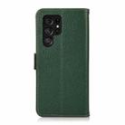 For Samsung Galaxy S25 Ultra 5G KHAZNEH Side-Magnetic Litchi Genuine Leather RFID Phone Case(Green) - 3