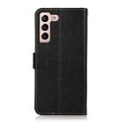 For Samsung Galaxy S25 FE 5G KHAZNEH Side-Magnetic Litchi Genuine Leather RFID Phone Case(Black) - 3