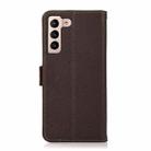 For Samsung Galaxy S25 FE 5G KHAZNEH Side-Magnetic Litchi Genuine Leather RFID Phone Case(Brown) - 3
