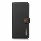 For Samsung Galaxy S25 Ultra 5G KHAZNEH Custer Genuine Leather RFID Phone Case(Black) - 2