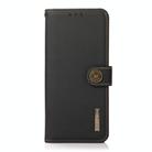 For Samsung Galaxy S25 Edge 5G KHAZNEH Custer Genuine Leather RFID Phone Case(Black) - 2