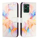 For HMD Pulse Pro PT003 Marble Pattern Flip Leather Phone Case(Galaxy Marble White) - 2