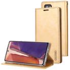 For Samsung Galaxy Note20 Ultra GOOSPERY BLUE MOON Crazy Horse Texture Horizontal Flip Leather Case With Bracket & Card Slot & Wallet(Gold) - 1