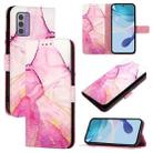 For Nokia G42 / G310 PT003 Marble Pattern Flip Leather Phone Case(Pink Purple Gold) - 1