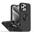 For iPhone 16 Pro Max Q Shadow 1 Series TPU + PC Phone Case with Ring(Black+Red) - 1