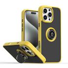 For iPhone 16 Pro Max Q Shadow 1 Series TPU + PC Phone Case with Ring(Yellow) - 1