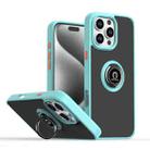 For iPhone 16 Pro Max Q Shadow 1 Series TPU + PC Phone Case with Ring(Sky Blue) - 1