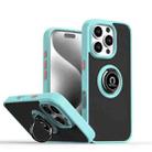 For iPhone 16 Pro Q Shadow 1 Series TPU + PC Phone Case with Ring(Sky Blue) - 1