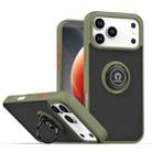 For iPhone 17 Pro Max Q Shadow 1 Series TPU + PC Phone Case with Ring(Army Green) - 1