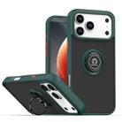 For iPhone 17 Pro Max Q Shadow 1 Series TPU + PC Phone Case with Ring(Dark Green) - 1