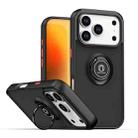 For iPhone 17 Pro Q Shadow 1 Series TPU + PC Phone Case with Ring(Black+Red) - 1