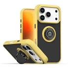 For iPhone 17 Pro Q Shadow 1 Series TPU + PC Phone Case with Ring(Yellow) - 1