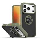 For iPhone 17 Pro Q Shadow 1 Series TPU + PC Phone Case with Ring(Army Green) - 1