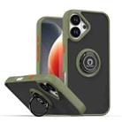 For iPhone 17 Q Shadow 1 Series TPU + PC Phone Case with Ring(Army Green) - 1