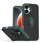 For iPhone 17 Q Shadow 1 Series TPU + PC Phone Case with Ring(Dark Green) - 1