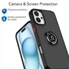 For iPhone 16 Plus Q Shadow 1 Series TPU + PC Phone Case with Ring(Black+Red) - 2