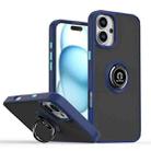 For iPhone 16 Plus Q Shadow 1 Series TPU + PC Phone Case with Ring(Royal Blue) - 1
