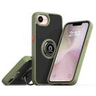 For iPhone 16e Q Shadow 1 Series TPU + PC Phone Case with Ring(Army Green) - 1