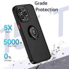 For iPhone 15 Pro Max Q Shadow 1 Series TPU + PC Phone Case with Ring(Dark Green) - 2