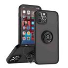 For iPhone 12 Pro Max Q Shadow 1 Series TPU + PC Phone Case with Ring(Black+Black) - 1