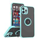 For iPhone 12 Pro Max Q Shadow 1 Series TPU + PC Phone Case with Ring(Sky Blue) - 1