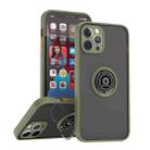 For iPhone 12 Pro Max Q Shadow 1 Series TPU + PC Phone Case with Ring(Army Green) - 1