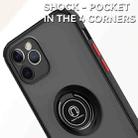 For iPhone 12 Q Shadow 1 Series TPU + PC Phone Case with Ring(Black+Red) - 2