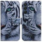 For Samsung Galaxy M35 Coloured Drawing Flip Leather Phone Case(Tiger) - 1