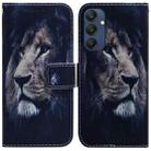 For Samsung Galaxy M35 Coloured Drawing Flip Leather Phone Case(Lion) - 1