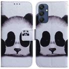 For Samsung Galaxy M35 Coloured Drawing Flip Leather Phone Case(Panda) - 1