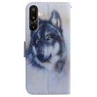For Samsung Galaxy M16 5G / F16 5G / M36 5G Coloured Drawing Flip Leather Phone Case(White Wolf) - 3