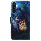 For Samsung Galaxy M16 5G / F16 5G / M36 5G Coloured Drawing Flip Leather Phone Case(Oil Painting Owl) - 3