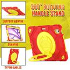 For iPad Air 11 2024 Spider Rotation Handle Silicone Hybrid PC Tablet Case(Yellow Red) - 2