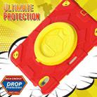 For iPad Air 11 2024 Spider Rotation Handle Silicone Hybrid PC Tablet Case(Yellow Red) - 3