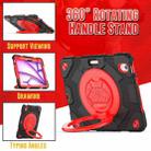 For iPad Air 11 2024 Spider Rotation Handle Silicone Hybrid PC Tablet Case(Black Red) - 2