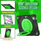 For iPad Air 11 2024 Spider Rotation Handle Silicone Hybrid PC Tablet Case(Black Green) - 2