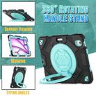 For iPad Air 11 2024 Spider Rotation Handle Silicone Hybrid PC Tablet Case(Black Light Blue) - 2