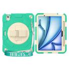 For iPad Air 11 2024 Spider Hand Grip Turntable Stand Tablet Case(Cyan Gold) - 1