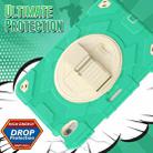 For iPad Air 11 2024 Spider Hand Grip Turntable Stand Tablet Case(Cyan Gold) - 3