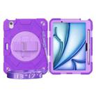 For iPad Air 11 2024 Spider Hand Grip Turntable Stand Tablet Case(Purple) - 1