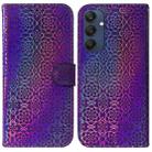 For Samsung Galaxy M35 Colorful Magnetic Buckle Leather Phone Case(Purple) - 1