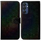 For Samsung Galaxy M35 Colorful Magnetic Buckle Leather Phone Case(Black) - 1