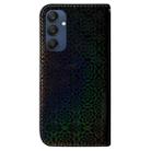 For Samsung Galaxy M35 Colorful Magnetic Buckle Leather Phone Case(Black) - 3