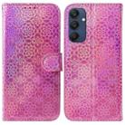 For Samsung Galaxy M35 Colorful Magnetic Buckle Leather Phone Case(Pink) - 1