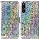 For Samsung Galaxy M16 5G / F16 5G / M36 5G Colorful Magnetic Buckle Leather Phone Case(Silver) - 1